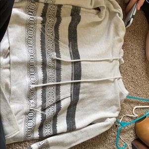 White and great sweatshirt.